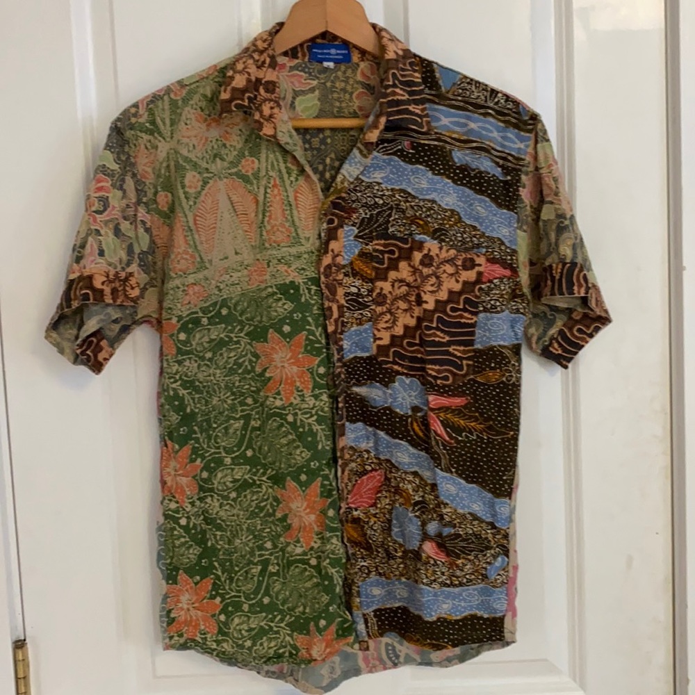 Unique patchwork Hawaiian shirt